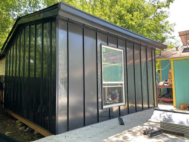 Black standing seam metal wall panels for Roof Inspection in Hollywood